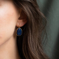 drop earrings with blue stones - Amie Paris - Silverado Jewellery
