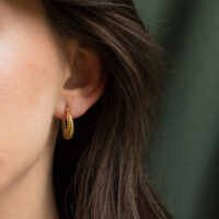 Textured twisted hoop earrings - Amie Paris - Silverado Jewellery