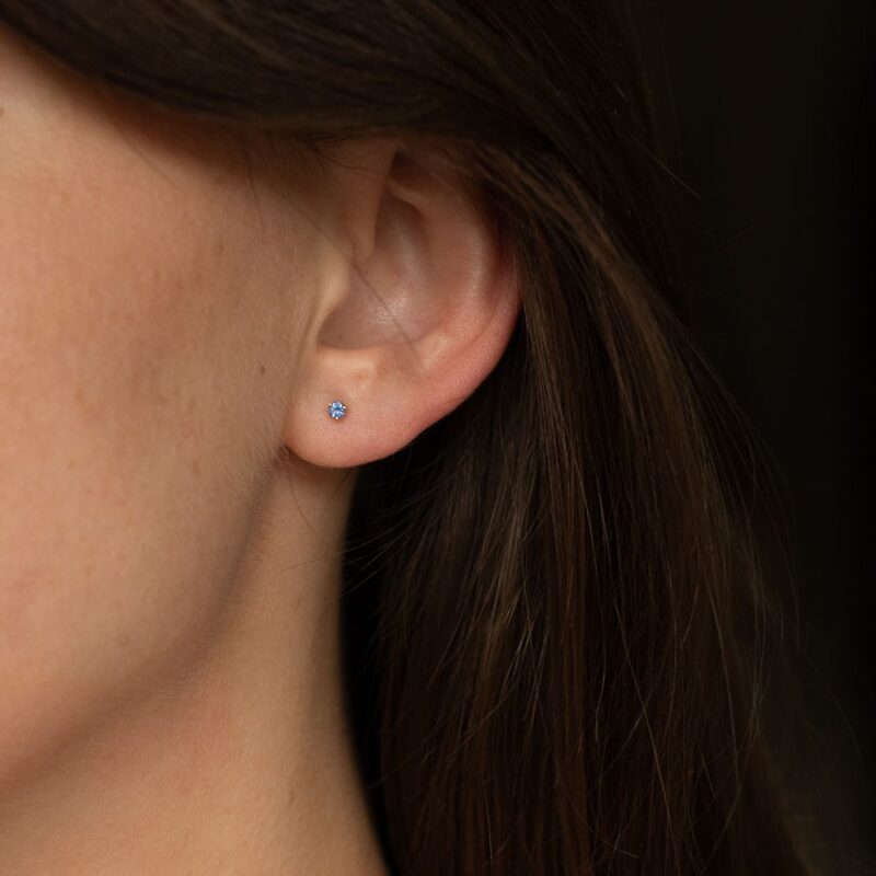 9ct gold sapphire stud earrings - Luceir - Silverado jewellery