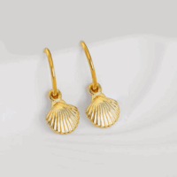 Scallop Hoop Earrings - One&Eight - Silverado Jewellery