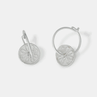 Silver Daisy Hoop Earrings - One & Eight - Silverado Jewellery
