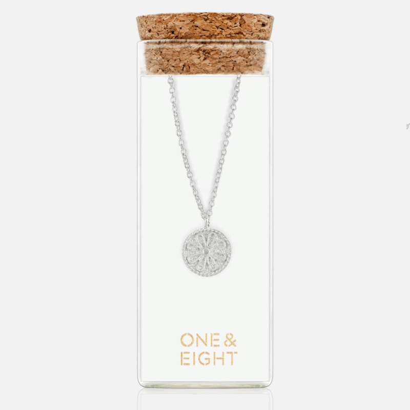 Silver daisy necklace - One and Eight - Silverado Jewellery