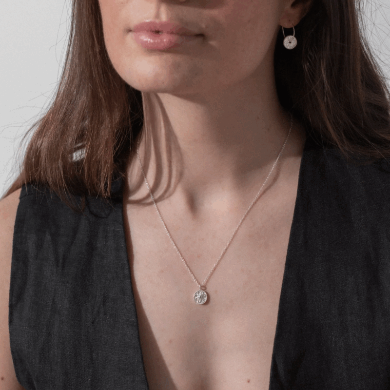 Silver daisy necklace - One and Eight - Silverado Jewellery