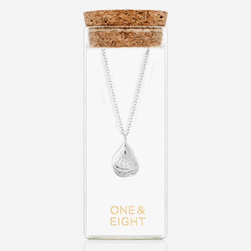 silver oyster necklace - One and Eight - Silverado Jewellery