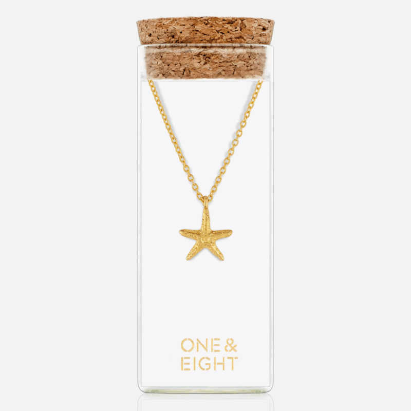 Gold starfish Necklace - One & Eight - Silverado Jewellery
