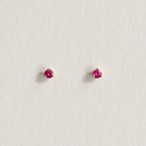 9ct gold ruby stud earrings - Luceir Jewellery - Silverado jewellery