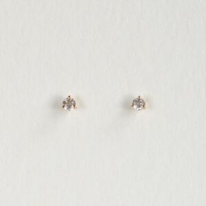 9ct gold white topaz stud earrings - Luceir Jewellery - Silverado jewellery