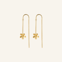 wild poppy earchains - Pernille Corydon - Silverado Jewellery