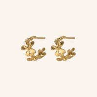 Wild poppy hoop earrings - Pernille Corydon - Silverado Jewellery