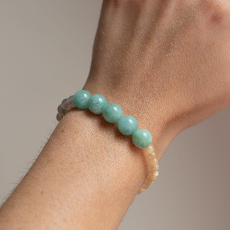 green chalcedony beaded bracelet - Paloma - Silverado Jewellery