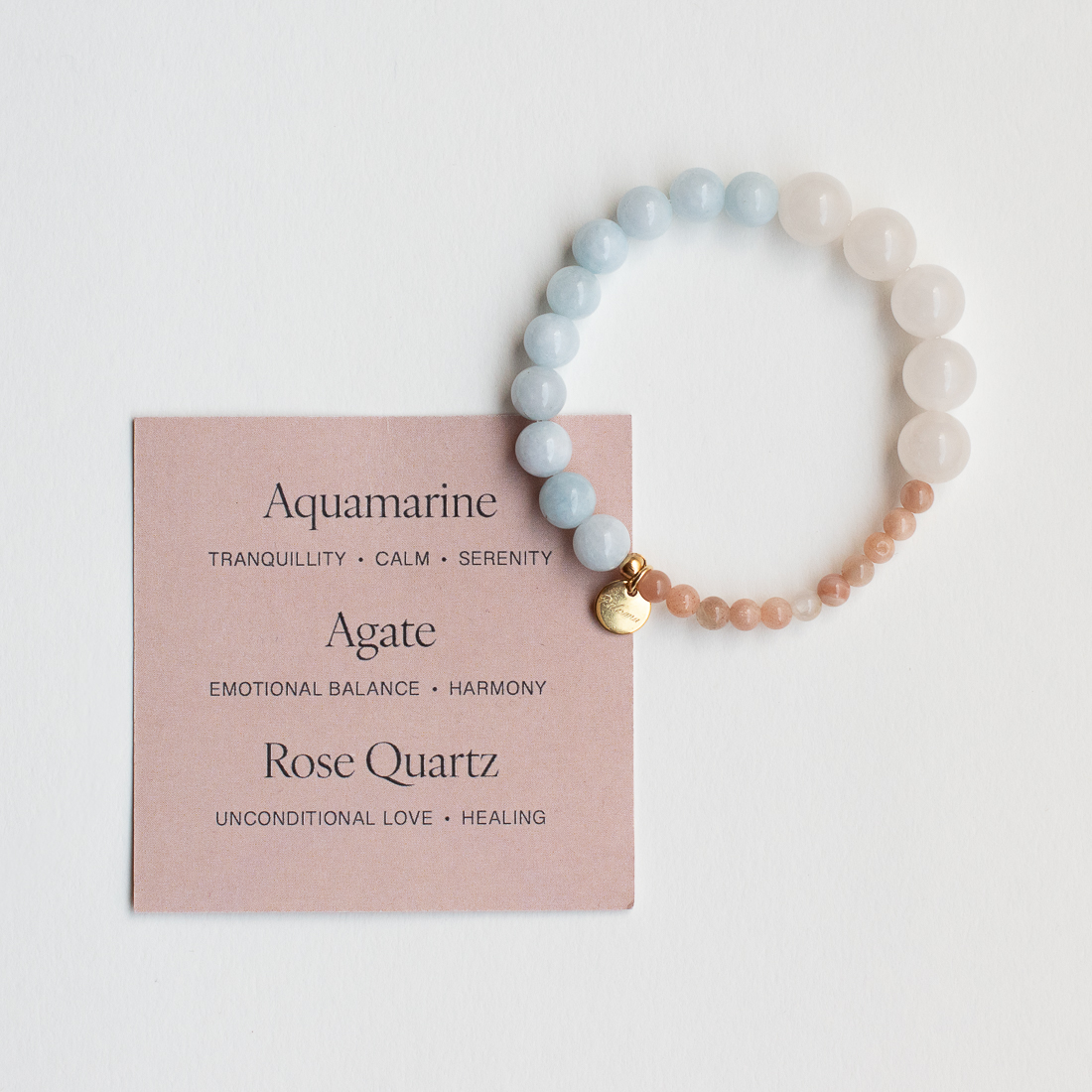 Rose Quartz Beaded Bracelet - Paloma - Silverado Jewellery