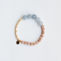 aquamarine beaded bracelet - Paloma - Silverado Jewellery