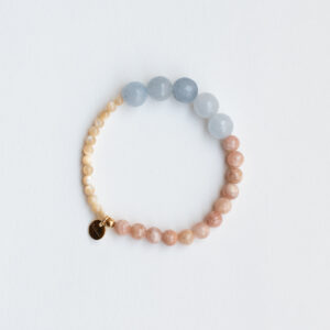 aquamarine beaded bracelet - Paloma - Silverado Jewellery
