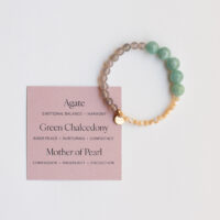 green chalcedony beaded bracelet - Paloma - Silverado Jewellery