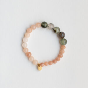 moss agate beaded bracelet - Paloma - Silverado Jewellery