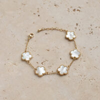 Mother Of Pearl Flower Bracelet - AMIE Paris - Silverado Jewellery