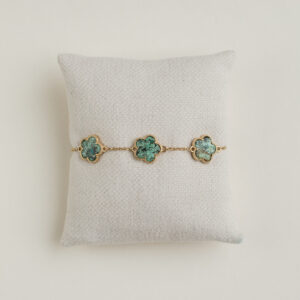 Large green flower bracelet - Amie Paris - Silverado Jewellery