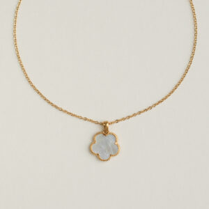 Mother Of Pearl Flower Pendant Necklace - AMIE Paris - Silverado Jewellery