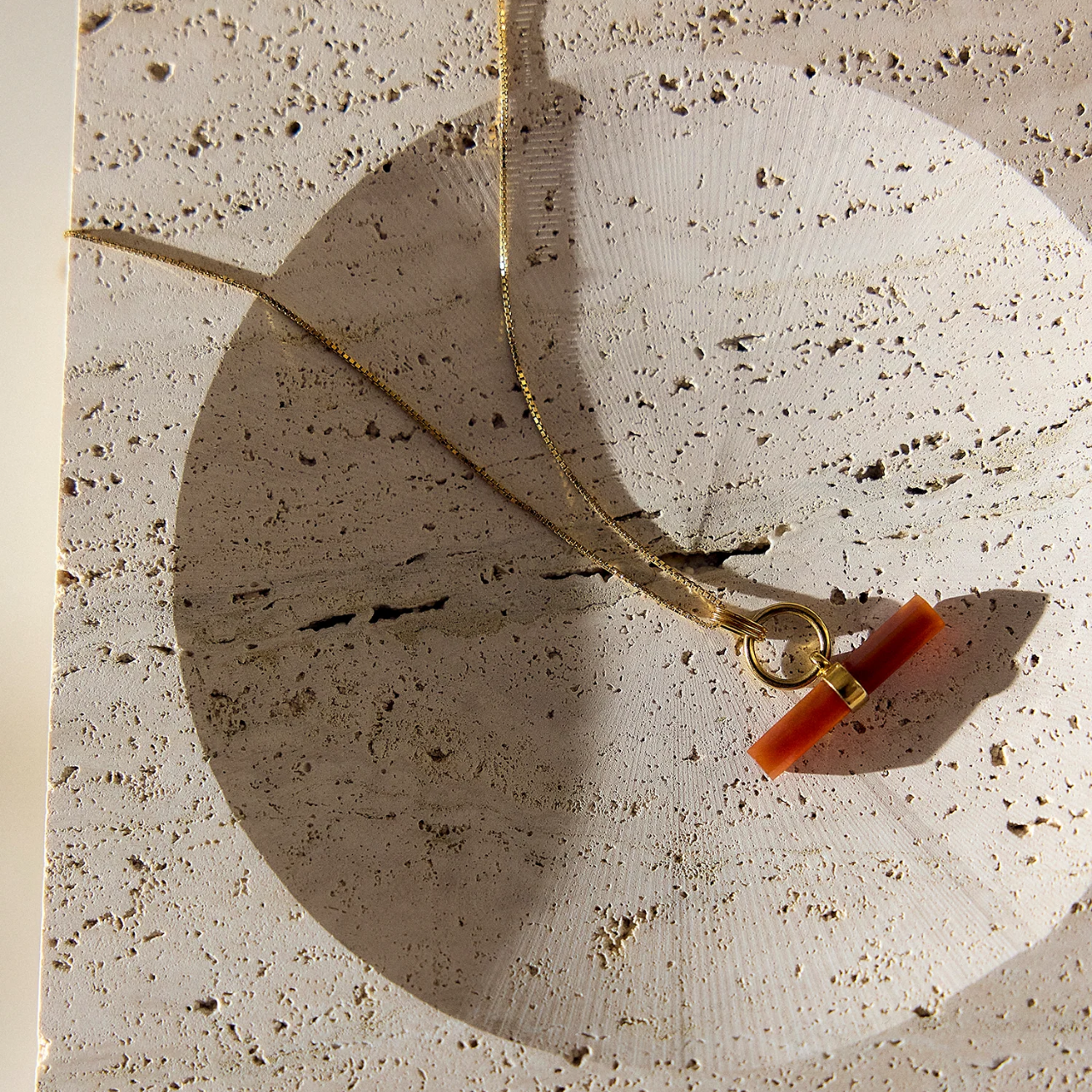 Vitality Carnelian T Bar Necklace - Rachel Jackson - Silverado Jewellery