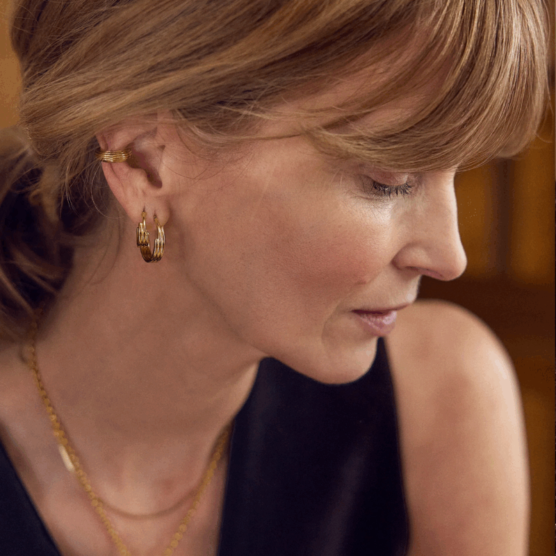 Small evolve hoop earrings - Rachel Jackson - Silverado Jewellery