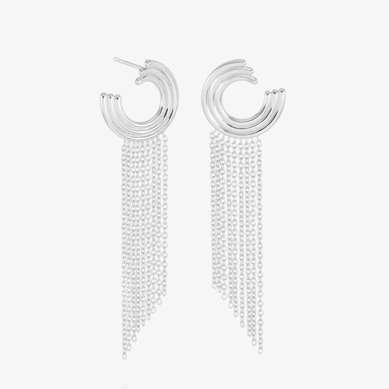 Silver Evolve Chandelier Earrings - Rachel Jackson - Silverado Jewellery