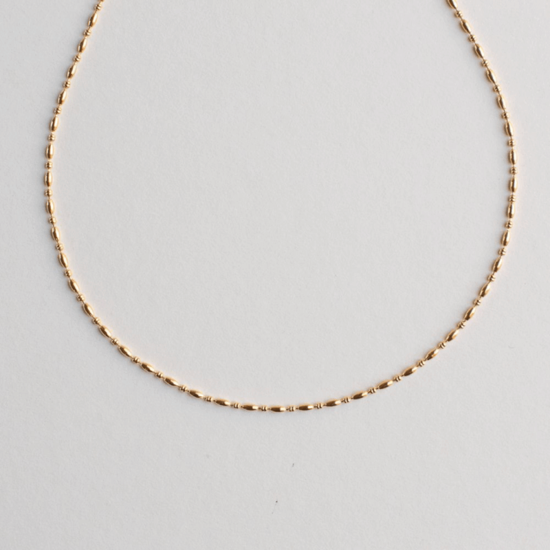 oval pebble chain necklace - AMIE Paris- Silverado Jewellery