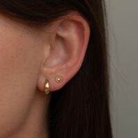 Heart stud and hoop earring set - AMIE Paris - Silverado Jewellery