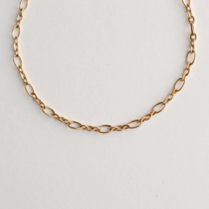 oval link textured chain necklace - AMIE Paris - Silverado Jewellery