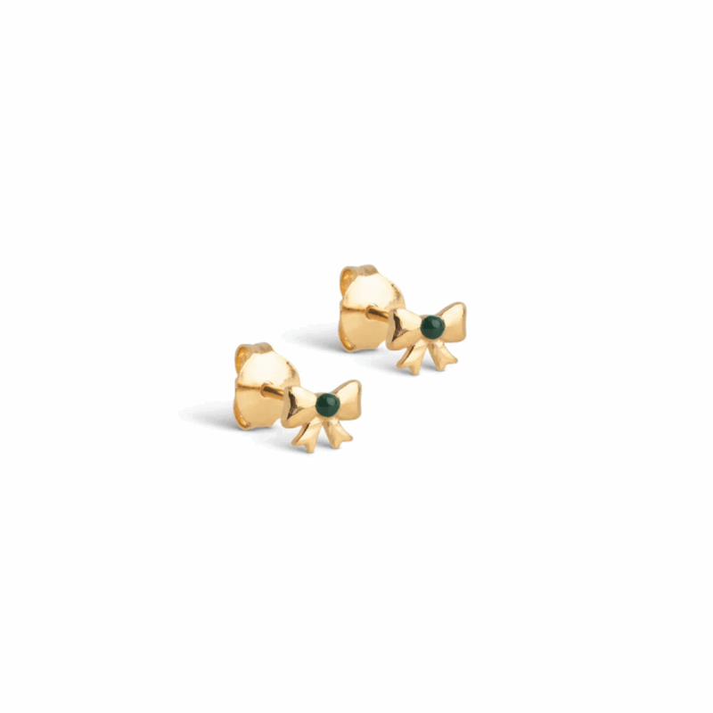 ENAMEL Baby bow green earrings - ENAMEL Copenhagen - Silverado Jewellery