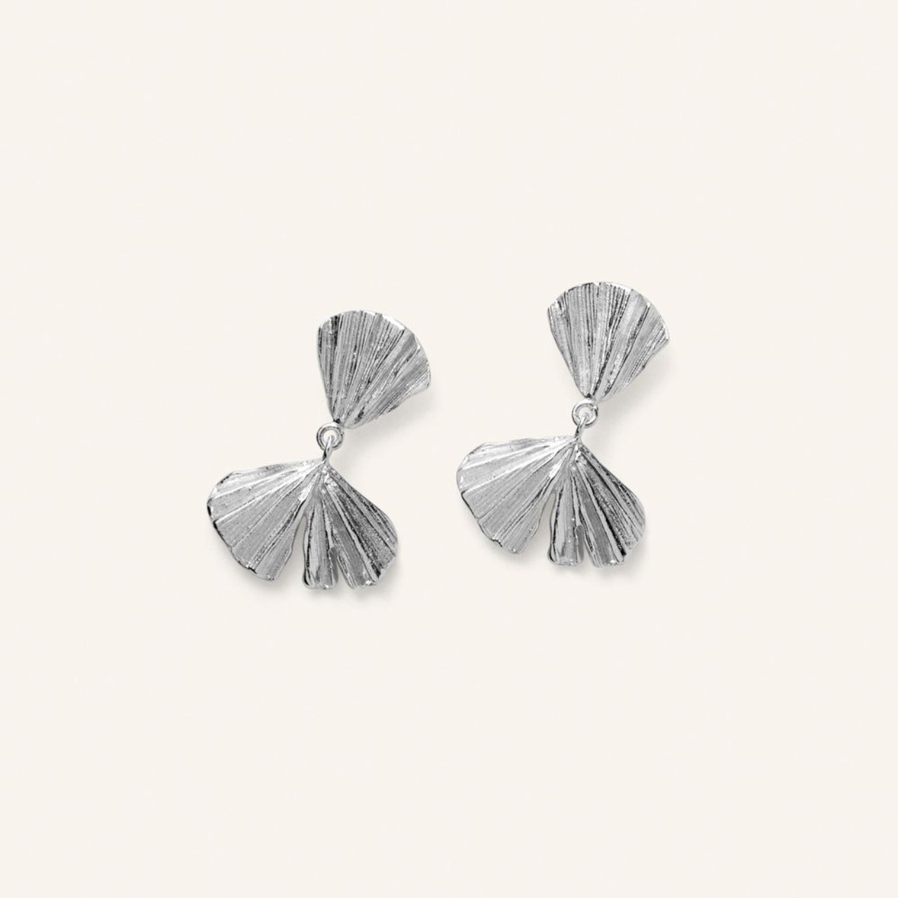 Silver autumn leaf drop earrings - Pernille Corydon - Silverado Jewellery