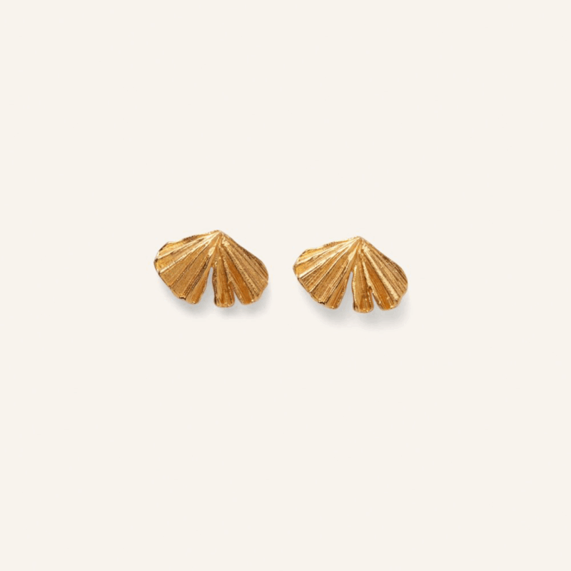 Autumn leaf stud earrings - Pernille Corydon - Silverado Jewellery