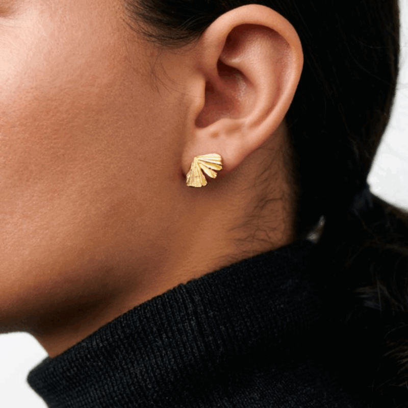 autumn leaf stud earrings - Pernille Corydon - Silverado Jewellery