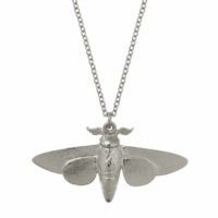 Silver Moth pendant necklace - Alex Monroe - Silverado Jewellery