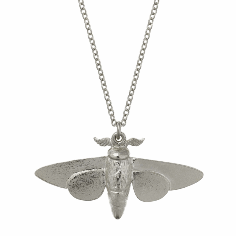 Silver Moth pendant necklace - Alex Monroe - Silverado Jewellery