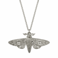 Silver Moth pendant necklace - Alex Monroe - Silverado Jewellery