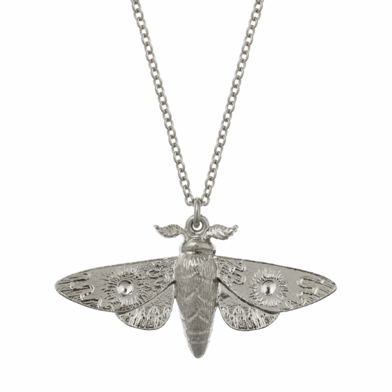 Silver Moth pendant necklace - Alex Monroe - Silverado Jewellery