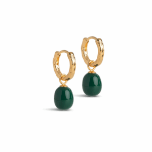 ENAMEl Green significant hoop earrings - ENAMEL Copenhagen - Silverado Jewellery