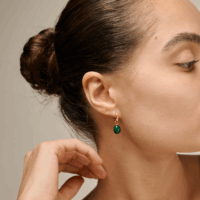 ENAMEl Green significant hoop earrings - ENAMEL Copenhagen - Silverado Jewellery