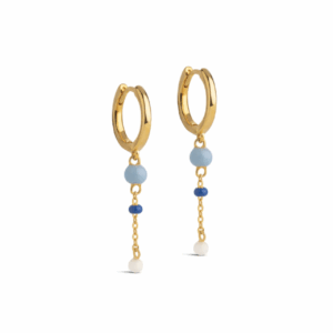 ENAMEL Lola bold marine huggie hoop earrings - ENAMEL Copenhagen - Silverado Jewellery