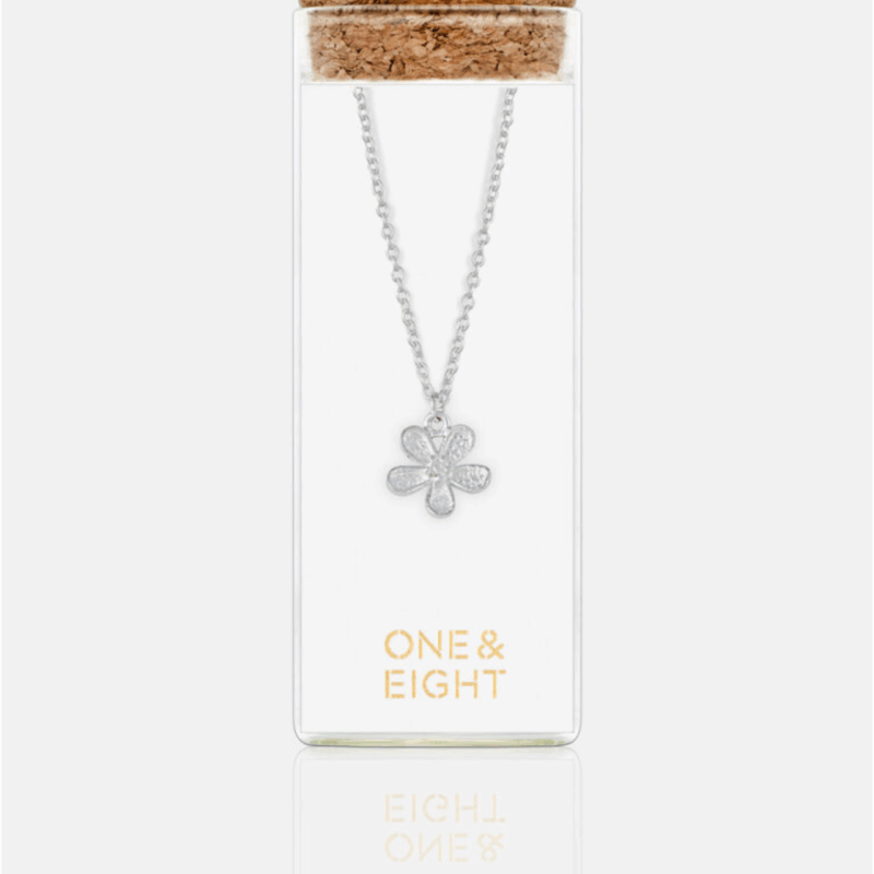 Silver forget me not necklace - One and Eight - Silverado Jewellery
