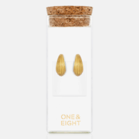 Gold Ines Stud Hoop Earrings