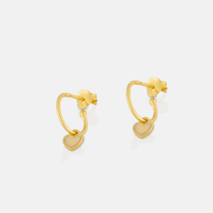 latte heart earrings-4 Latte Heart Hoop Earrings