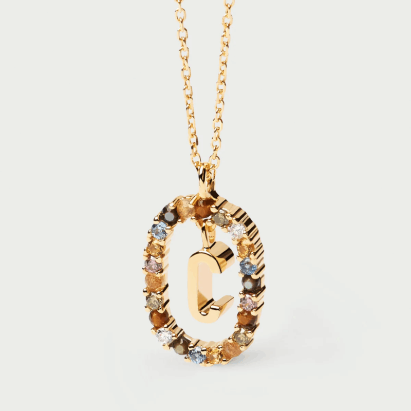Rainbow letter necklace - PDPAOLA - Silverado Jewellery
