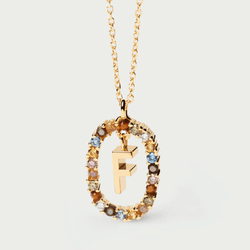 Rainbow letter necklace - PDPAOLA - Silverado Jewellery