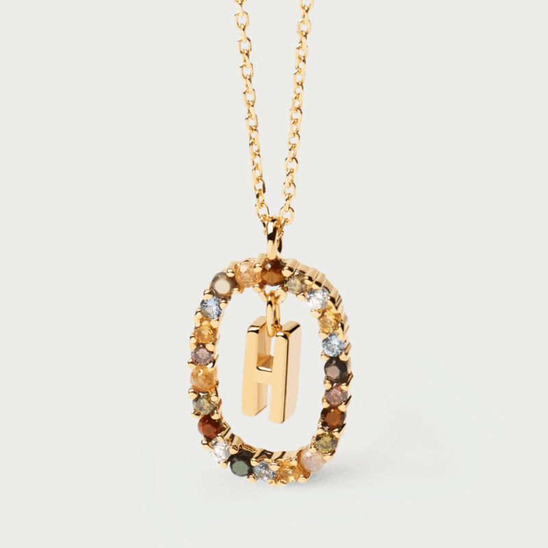 Rainbow letter necklace - PDPAOLA - Silverado Jewellery