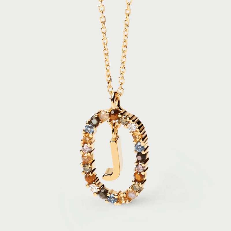 Rainbow letter necklace - PDPAOLA - Silverado Jewellery