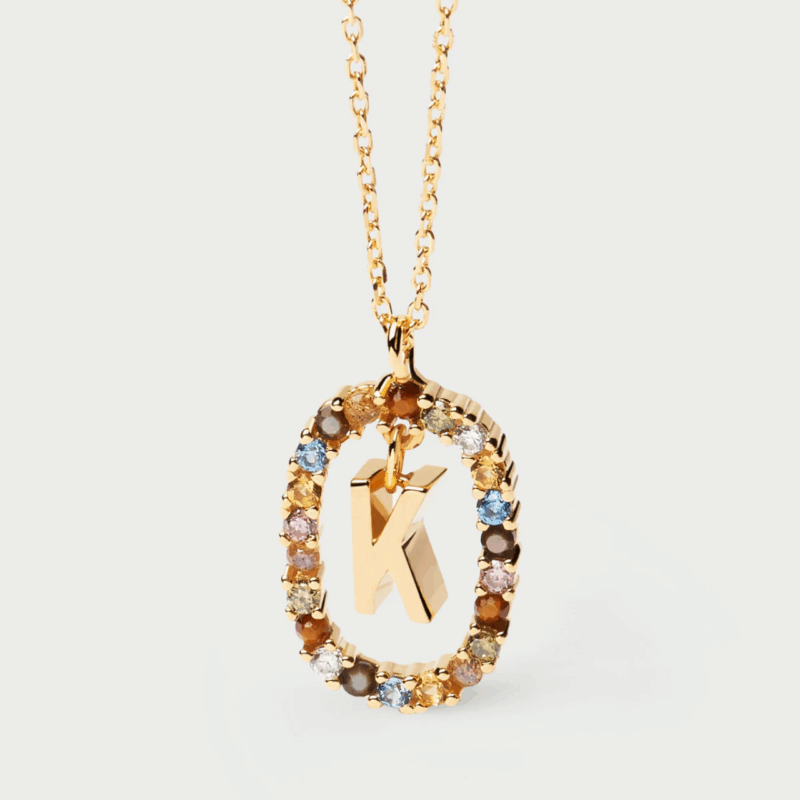Rainbow letter necklace - PDPAOLA - Silverado Jewellery