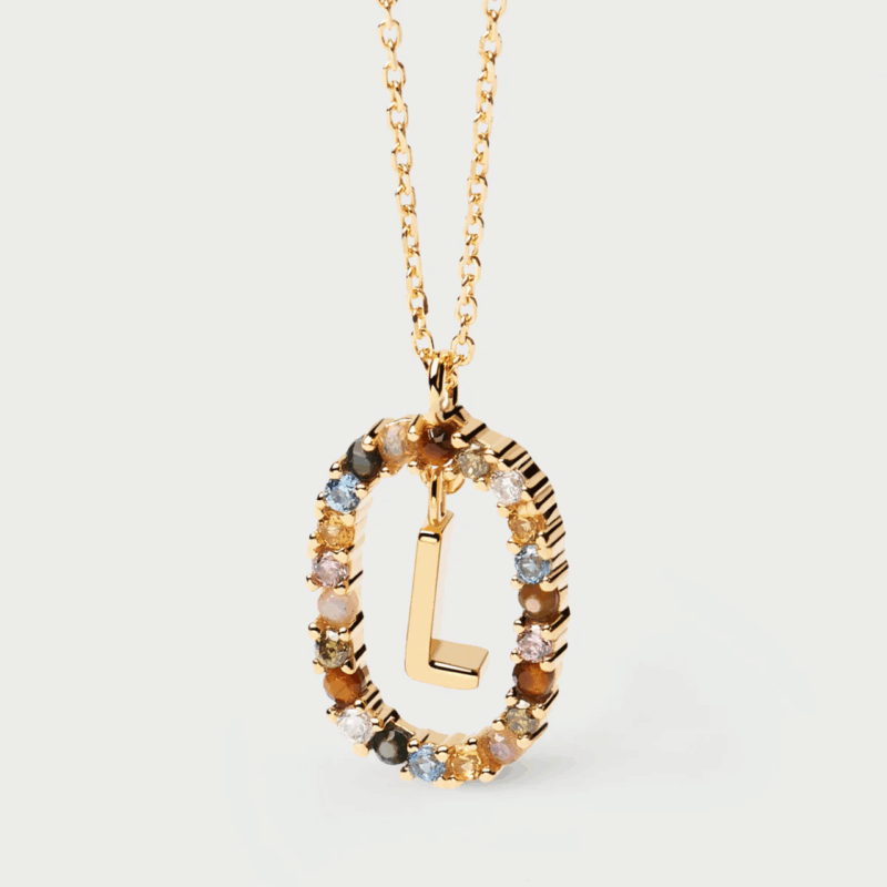 Rainbow letter necklace - PDPAOLA - Silverado Jewellery