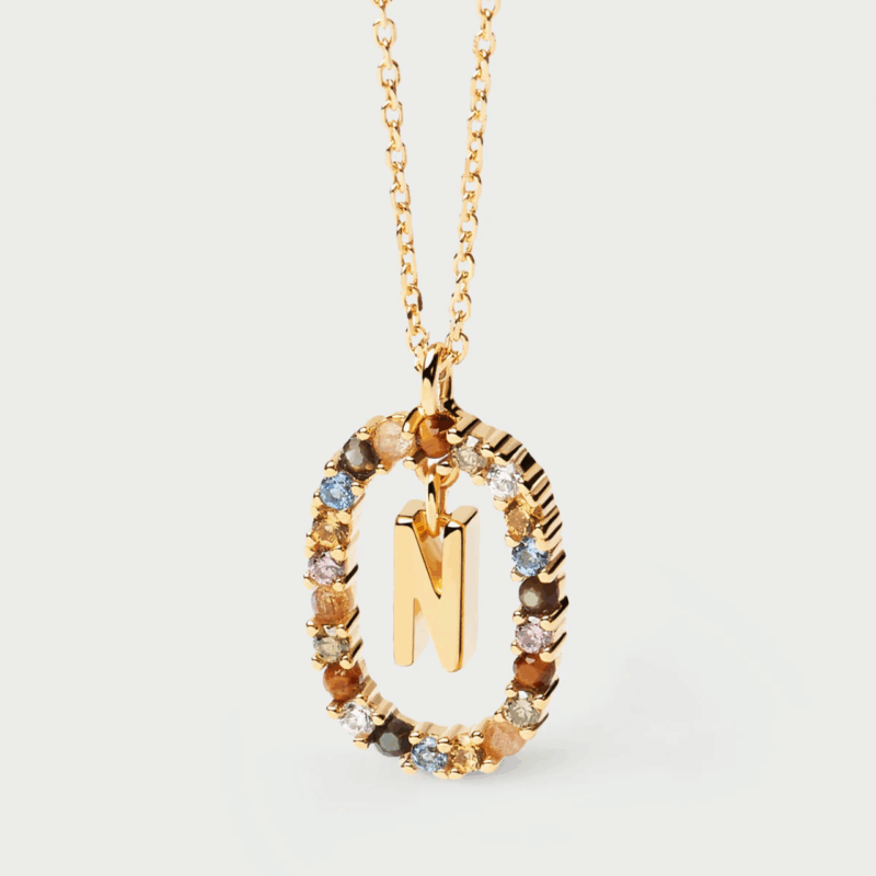 Rainbow letter necklace - PDPAOLA - Silverado Jewellery