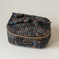 Navy and brown vanity case. Silverado Jewellery.